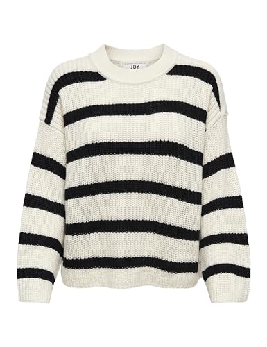 JDY Damen JDYjusty L/S Stripe Knt Noos Jumper Pullover, Eggnog, L EU von JdY