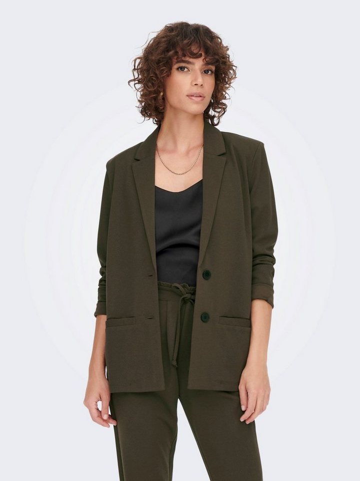 JACQUELINE de YONG Jackenblazer Eleganter Langarm Blazer Basic Business Cardigan JDYLOUISVILLE (regular fit, 1-tlg) 4016 in Braun von JACQUELINE de YONG