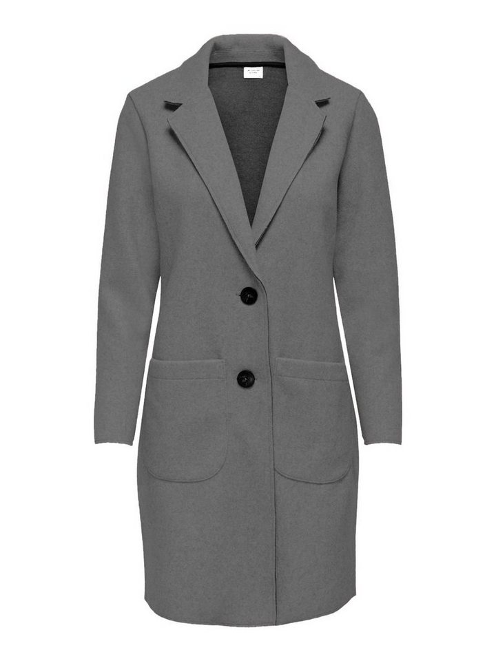 JACQUELINE de YONG Kurzmantel Langer Mantel JDYBONDY Fleece Jacke mit Kragen (1-tlg) 3749 in Dunkelgrau von JACQUELINE de YONG