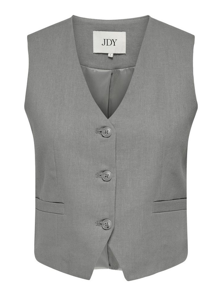 JACQUELINE de YONG Longweste Anzugweste mit Knopfleiste und Taschen JDYMAYA LINEN WAISTCOAT PNT DIA von JACQUELINE de YONG