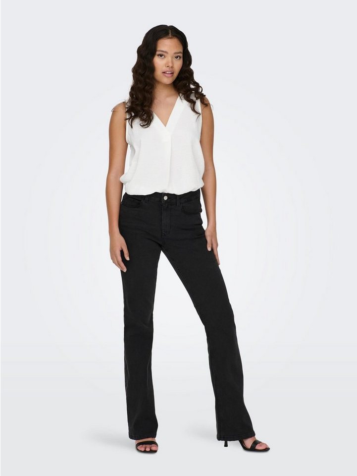 JACQUELINE de YONG Schlagjeans Flared Denim Jeans High Waist Schlaghose JDYNEWFLORA 6781 in Grau von JACQUELINE de YONG