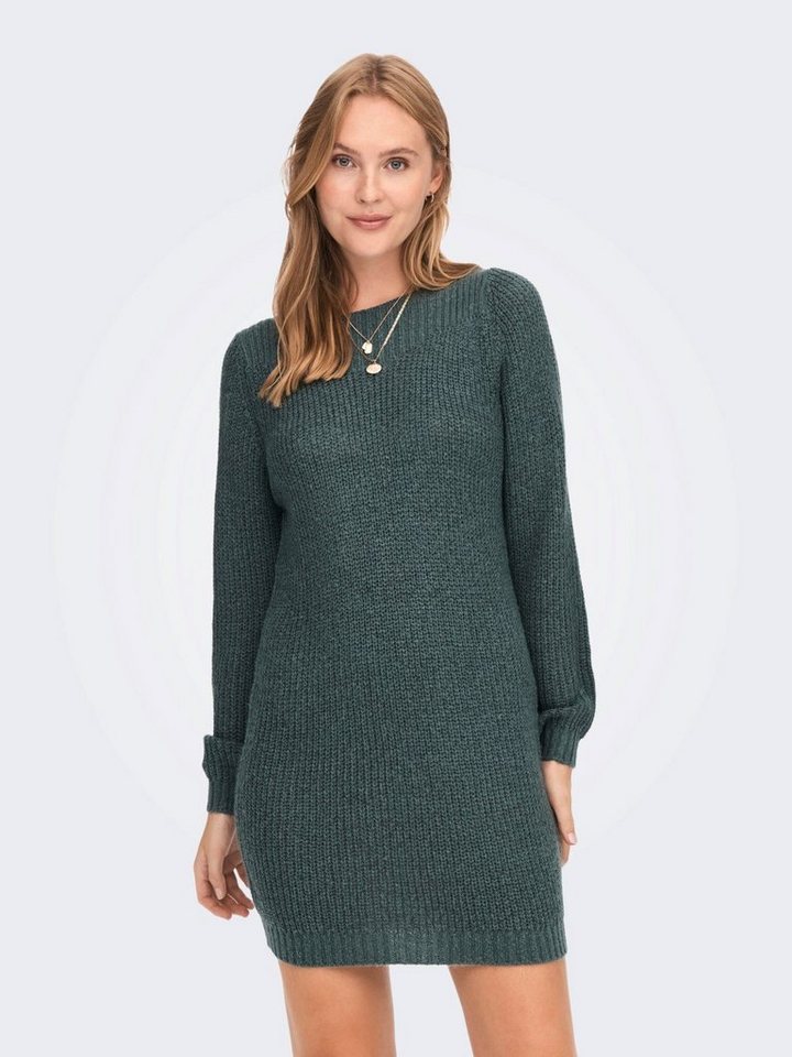 JACQUELINE de YONG Shirtkleid Langarm Strickkleid JDYWHITNEY MEGAN Boat Dress Pullover (lang) 3759 in Türkis von JACQUELINE de YONG