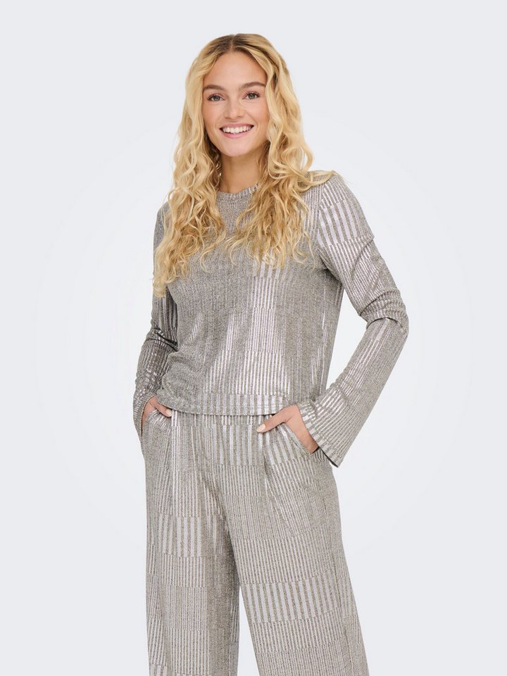 JACQUELINE de YONG Shirttop Blusentop Regular Fit O-Neck Langarm Elegant JDYEVEREST L/S TOP JRS von JACQUELINE de YONG