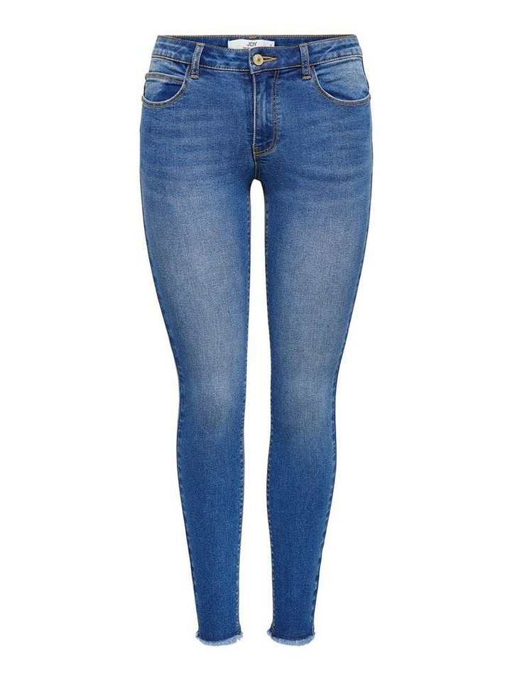 JACQUELINE de YONG Skinny-fit-Jeans Skinny Fit Jeans Ankle Cut JDYSONJA Stretch Hose mit Fransen (1-tlg) 3382 in Blau von JACQUELINE de YONG