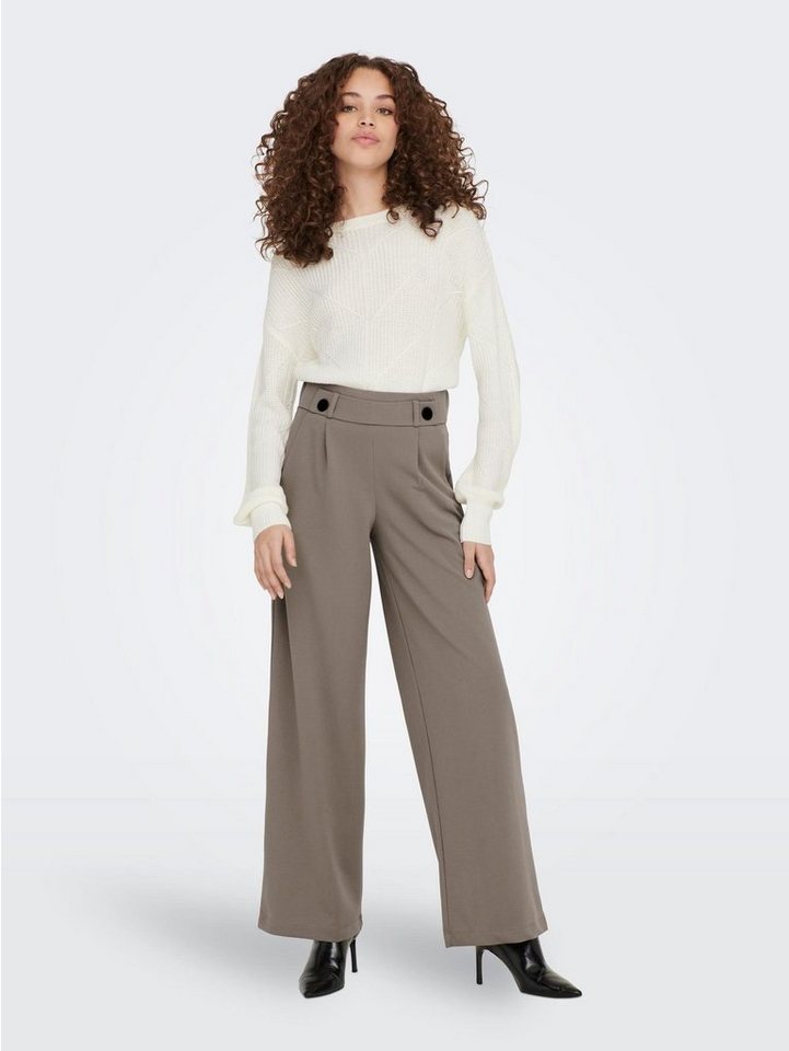 JACQUELINE de YONG Stoffhose Marlene Hose Schlupf Stoffhose GEGGO New Long Culotte Flare Pants (1-tlg) 3504 in Braun-2 von JACQUELINE de YONG