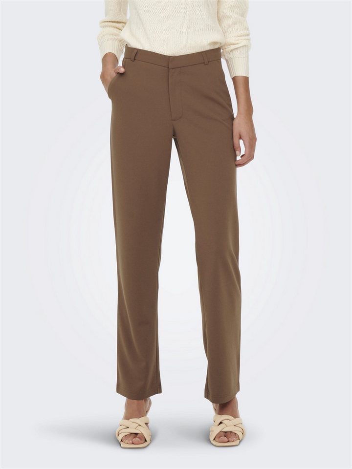 JACQUELINE de YONG Stoffhose Komfortable Stoffhose Mid Waist Elegante Chino Business Pants 7196 in Braun von JACQUELINE de YONG