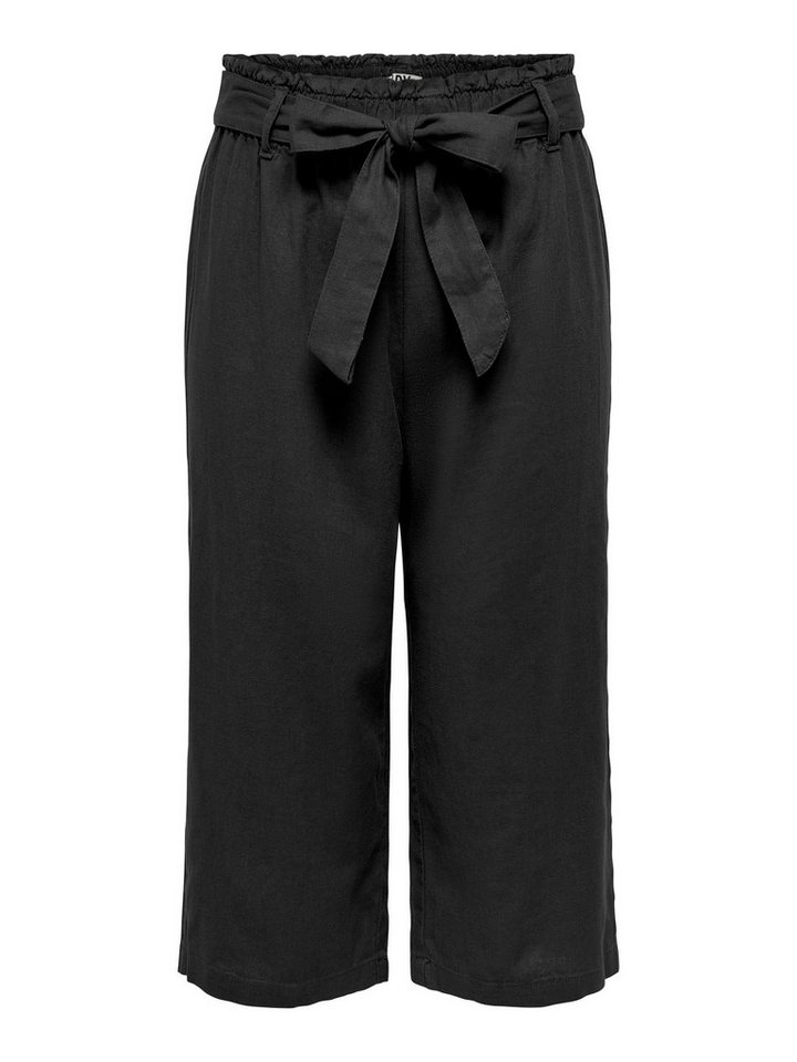 JACQUELINE de YONG Stoffhose Modisch mit Schleifendetail und elastischem Bund JDYSAY MW LINEN CROPPED PANT WVN von JACQUELINE de YONG