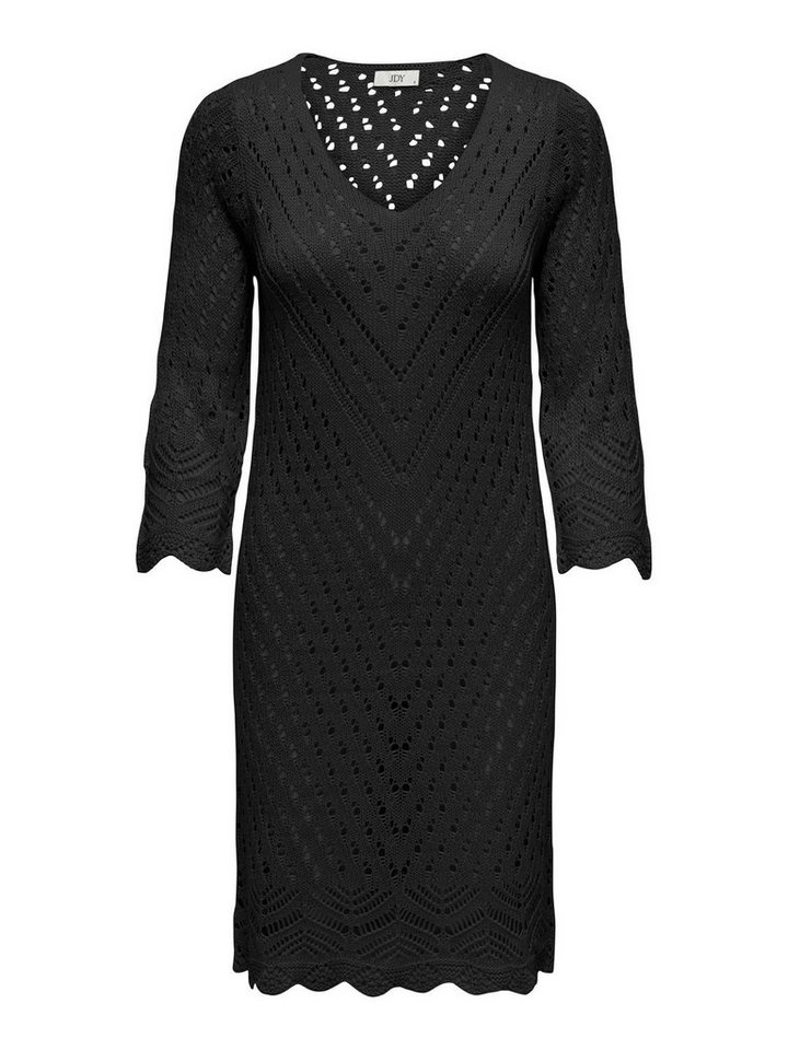 JACQUELINE de YONG Strickkleid Locker Leichtes Sommer Basic Midi- (knielang) JDYSUN 3/4 V-NECK DRESS KNT von JACQUELINE de YONG