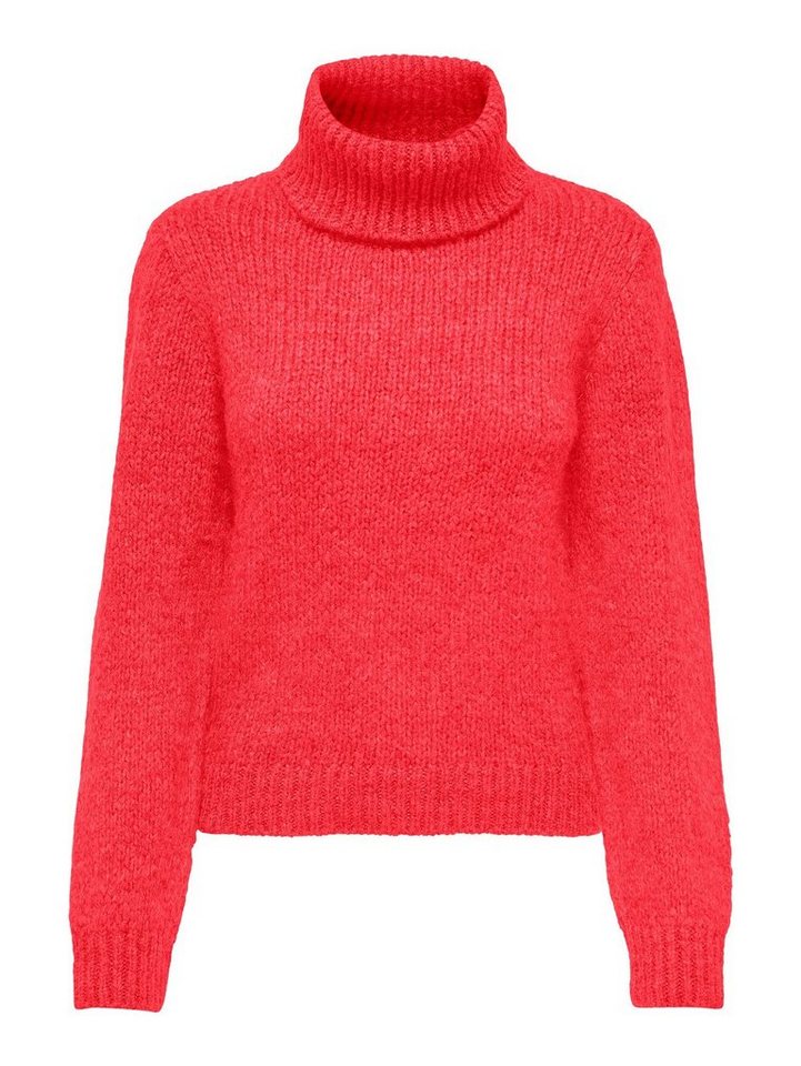 JACQUELINE de YONG Strickpullover Warmer Rollkragen Strickpullover Langarm Stretch Sweater JDYDINEA 4739 in Rot von JACQUELINE de YONG