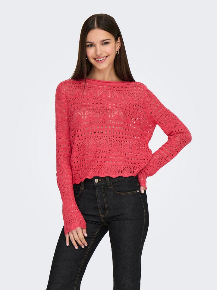 JACQUELINE de YONG Strickpullover Legerer Feinstrick Weiches Vintage Strick Muster Oberteil JDYSUN LAY L/S BOATNECK PULLOV. KNT NOOS JACQUELINE de YONG Strickpullover Legerer Feinstrick Weiches Vintage Strick Muster Oberteil JDYSUN LAY L/S BOATNECK PULLOV. KNT NOOS von JACQUELINE de YONG