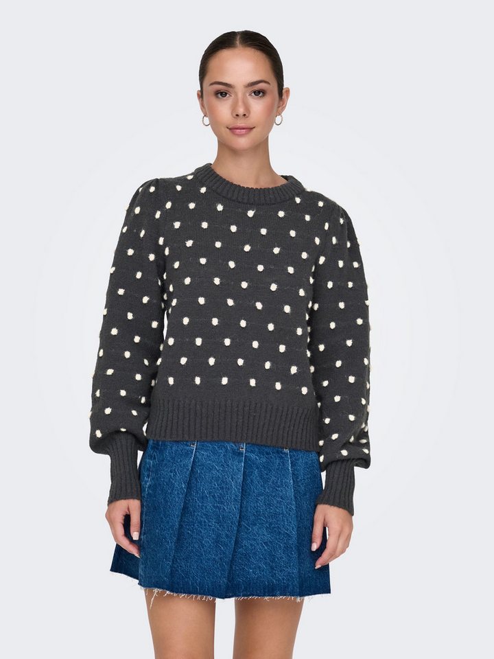 JACQUELINE de YONG Strickpullover Strickpullover Puffärmel Lange Bündchen Regulär JDYSIGRID LIFE L/S ON PUFF PULL KNT NOOS von JACQUELINE de YONG