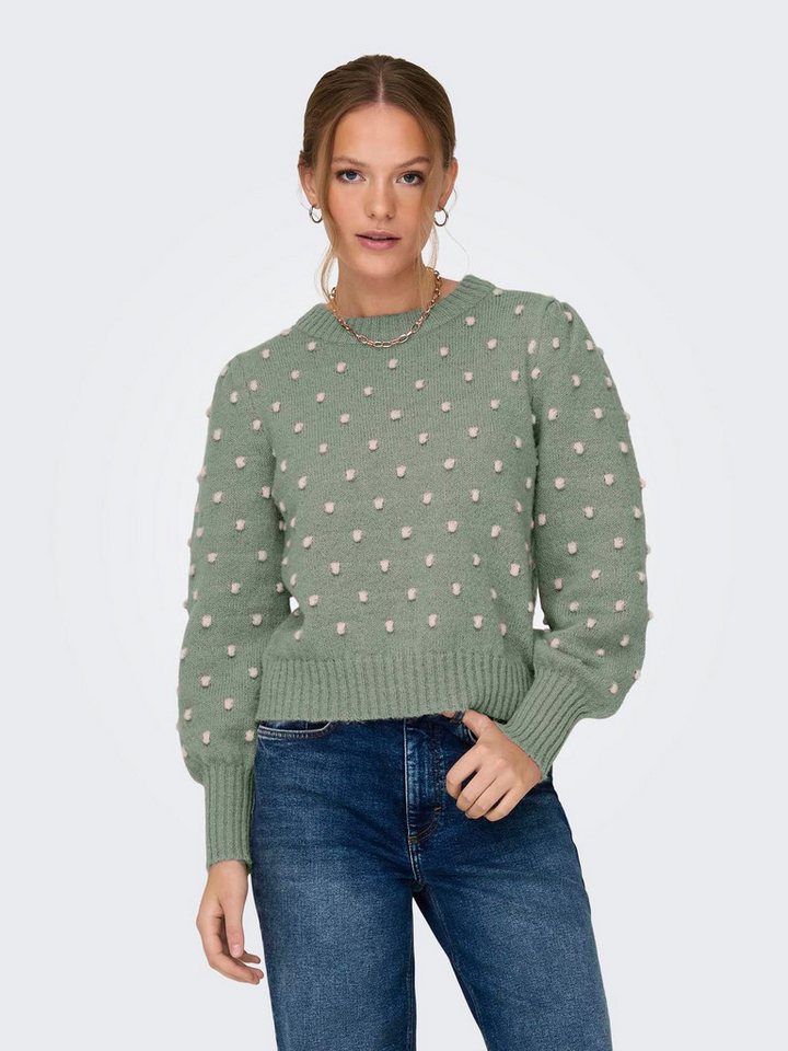 JACQUELINE de YONG Strickpullover Strickpullover Puffärmel Lange Bündchen Regulär JDYSIGRID LIFE L/S ON PUFF PULL KNT NOOS von JACQUELINE de YONG
