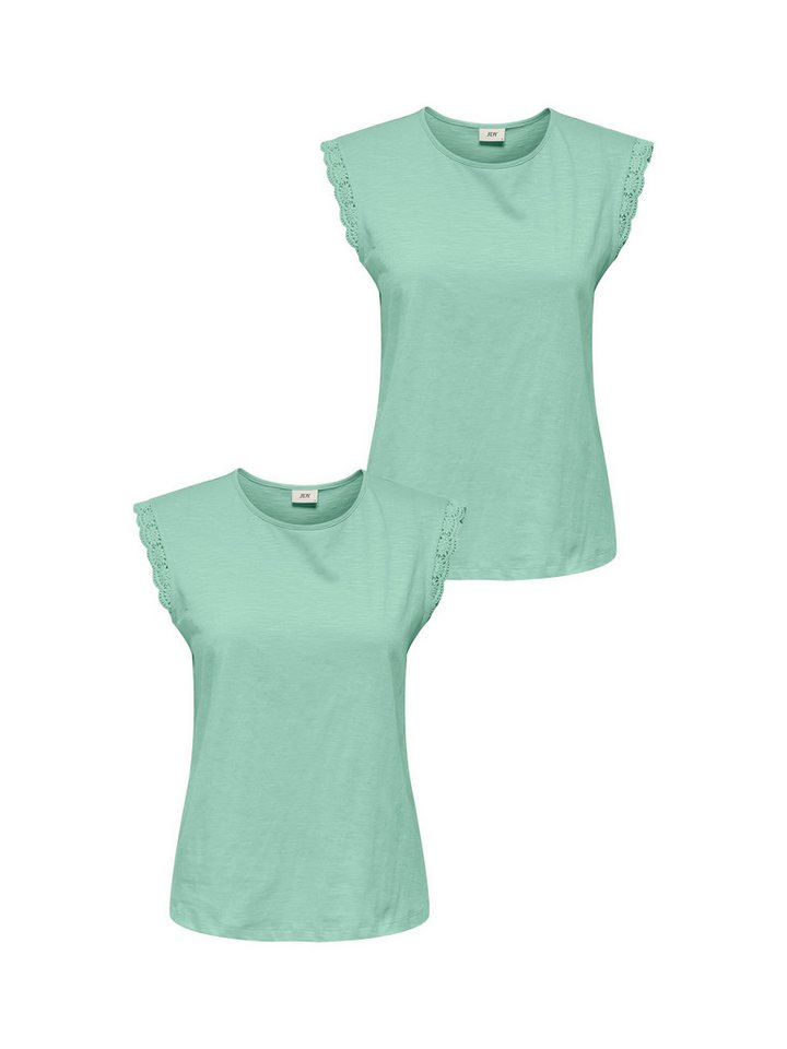 JACQUELINE de YONG T-Shirt 2-er Stück Set Kurzarm Spitzen Blusen JDYSALVA (2-tlg) JDYSALVA LIFE S/L CROCHET TOP JRS von JACQUELINE de YONG