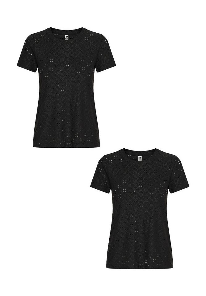 JACQUELINE de YONG T-Shirt 2er-Set Kurzarm Rundhals (2-tlg) JDYCATHINKA S/S TAG TOP JRS NOOS von JACQUELINE de YONG