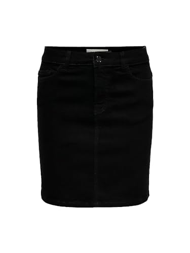 JDY Damen Jeans Rock JDYMOON HW REG Skirt Mix DNM (DE/NL/SE/PL, Alphanumerisch, M, Regular, Regular, Black) von JACQUELINE de YONG