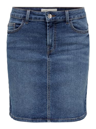 JDY Damen Jeans Rock JDYMOON HW REG Skirt Mix DNM (DE/NL/SE/PL, Alphanumerisch, S, Regular, Regular, Medium Blue Denim) von JACQUELINE de YONG