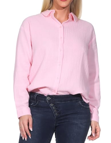 JDY Damen Musselin-Bluse JDYTheis Langarm Loose Shirt 15271018 Fairy Tale XL von JACQUELINE de YONG