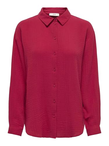 JDY Damen Musselin-Bluse JDYTheis Langarm Loose Shirt 15271018 Ski Patrol XL von JACQUELINE de YONG