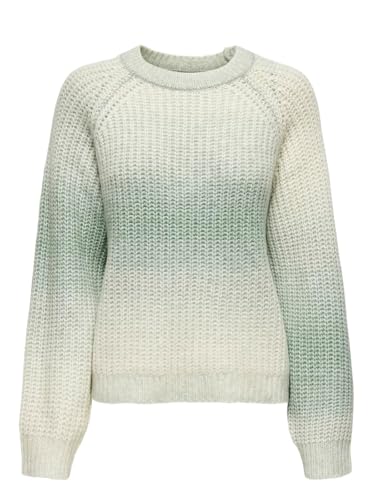 JDY Damen Strickpullover JDYEliza Raglan gestrickter Pullover mit Farbverlauf 15335464 Iceberg Green CD Space Dye L von JACQUELINE de YONG