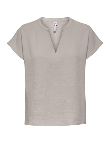 JDY by ONLY Damen T-Shirt mit V-Neck Chateau grau von JACQUELINE de YONG
