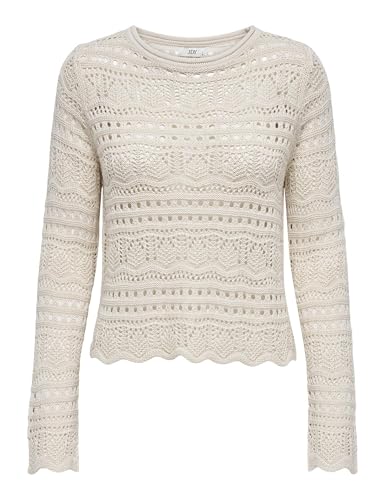 Jacqueline De Yong Damen Jdysun Lay L/S Boatneck Pullov. KNT Noos Strickpullover, Tapioca, S von JACQUELINE de YONG