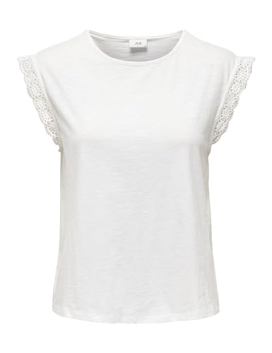 Jacqueline de Yong Damen Jdysalva Life S/L Crochet JRS Top, Cloud Dancer, Large von JACQUELINE de YONG