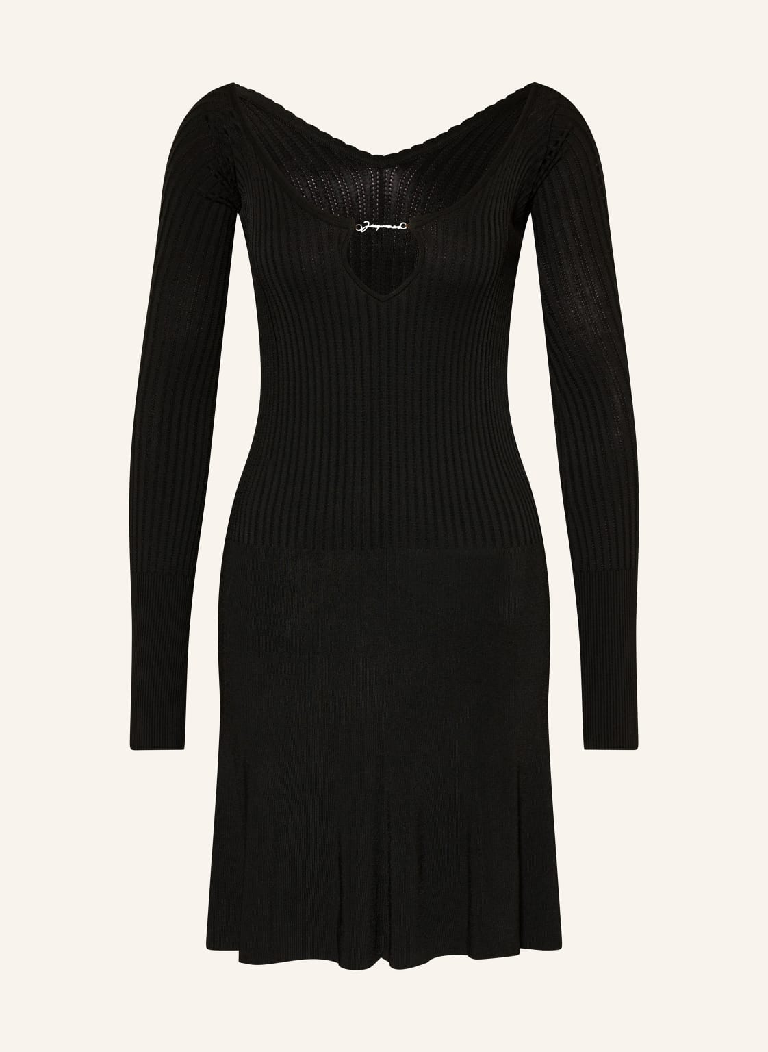 Jacquemus Strickkleid La Mini Robe Pralu Mit Cut-Out schwarz von JACQUEMUS