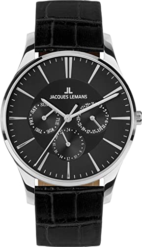 JACQUES LEMANS Damen Analog Quarz Uhr 1-1951A von JACQUES LEMANS