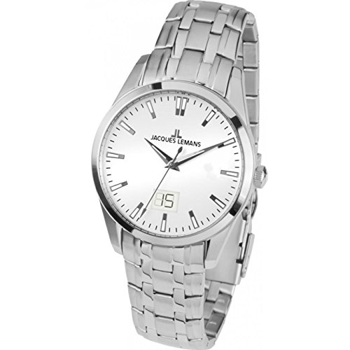 Jacques Lemans Damen Analog Quarz Uhr mit Edelstahl Armband 1-1828E von JACQUES LEMANS