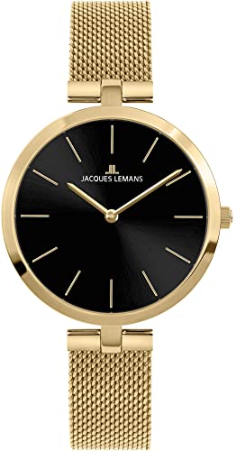 JACQUES LEMANS Damen Analog Quarz Uhr mit Edelstahl Armband 1-2024S von JACQUES LEMANS