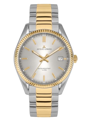 JACQUES LEMANS Damen-Uhren Analog Quarz One Size, Bicolor 32027258 von JACQUES LEMANS