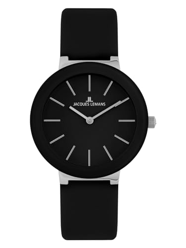 JACQUES LEMANS Damenuhr Monaco Lederarmband massiv Edelstahl 42-9A von JACQUES LEMANS