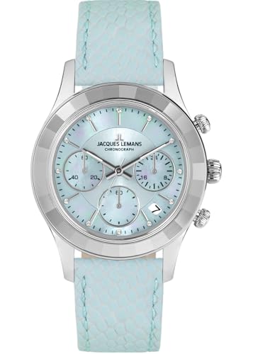 JACQUES LEMANS Damenuhr Venice Lederarmband Chronograph 1-2151C von JACQUES LEMANS
