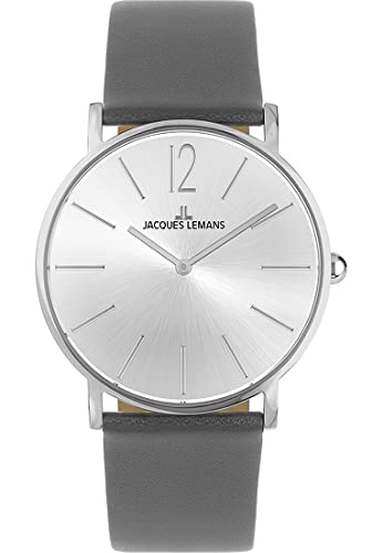 JACQUES LEMANS Damen-Uhren Analog Quarz One Size Grau 32023317 von JACQUES LEMANS