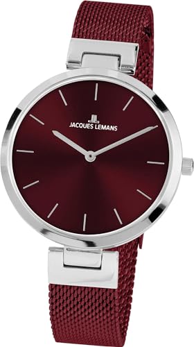 JACQUES LEMANS Damen-Uhren Analog Quarz One Size Roit 32016529 von JACQUES LEMANS