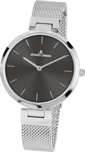 JACQUES LEMANS Damen-Uhren Analog Quarz One Size Schwarz 32016528 von JACQUES LEMANS