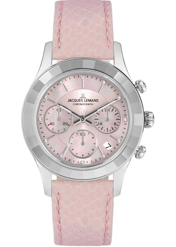 JACQUES LEMANS Damenuhr Venice Lederarmband Chronograph 1-2151D von JACQUES LEMANS
