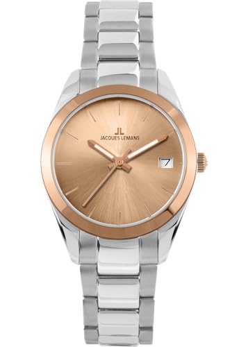 JACQUES LEMANS Damenuhr Derby Metallband 1-1878F von JACQUES LEMANS