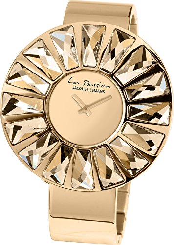 JACQUES LEMANS Damenuhr La Passion LP-120 massiv Edelstahl ip-Gold LP-120C von JACQUES LEMANS