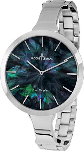JACQUES LEMANS Damenuhr La Passion Metallband massiv Edelstahl 1-2032A von JACQUES LEMANS