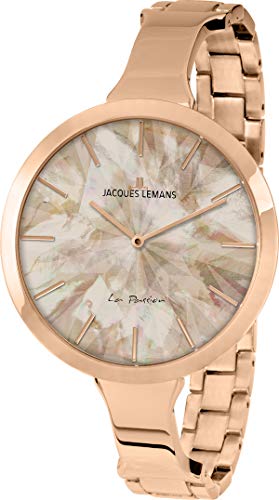 JACQUES LEMANS Damenuhr La Passion Metallband massiv Edelstahl ip-rosé 1-2032I von JACQUES LEMANS