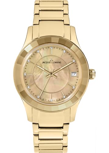 JACQUES LEMANS Damenuhr Venice Metallband 1-2194G von JACQUES LEMANS