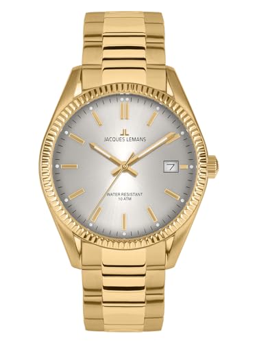 JACQUES LEMANS Herren-Armbanduhr Derby Goldfarben/Grau 50-3N JACQUES LEMANS Herren-Armbanduhr Derby Goldfarben/Grau 50-3N von JACQUES LEMANS