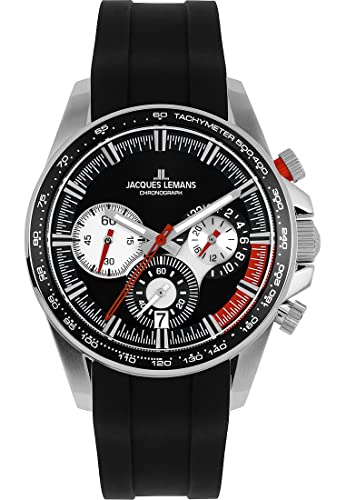 JACQUES LEMANS Herren-Uhren Analog Quarz One Size Grau 32017624 JACQUES LEMANS Herren-Uhren Analog Quarz One Size Grau 32017624 von JACQUES LEMANS