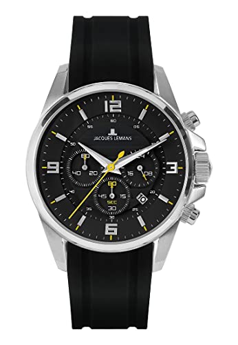 JACQUES LEMANS Herren-Uhren Analog Quarz One Size Schwarz 32016878 JACQUES LEMANS Herren-Uhren Analog Quarz One Size Schwarz 32016878 von JACQUES LEMANS