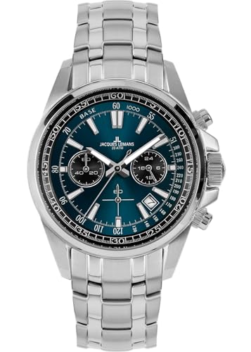 JACQUES LEMANS Herrenuhr Chronograph Ziffernblatt mit Sonnenschliff 1-2117ZC von JACQUES LEMANS