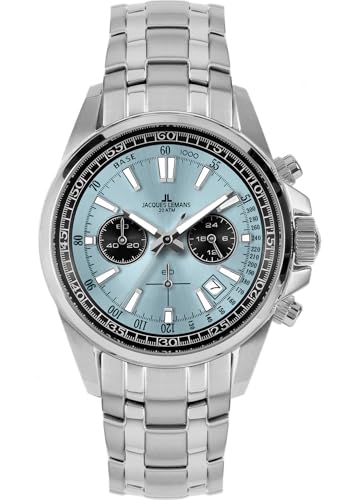 JACQUES LEMANS Herrenuhr Chronograph Ziffernblatt mit Sonnenschliff 1-2117ZB von JACQUES LEMANS