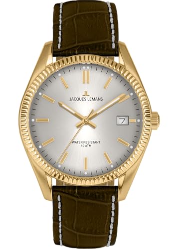 JACQUES LEMANS Herrenuhr 'Jubiläums Kollektion' Derby 40 MM 10 ATM Datum mit Lederband 50-3X JACQUES LEMANS Herrenuhr 'Jubiläums Kollektion' Derby 40 MM 10 ATM Datum mit Lederband 50-3X von JACQUES LEMANS