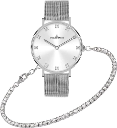JACQUES LEMANS Jewellery Set 1-2142A-SET Damenarmbanduhr von JACQUES LEMANS