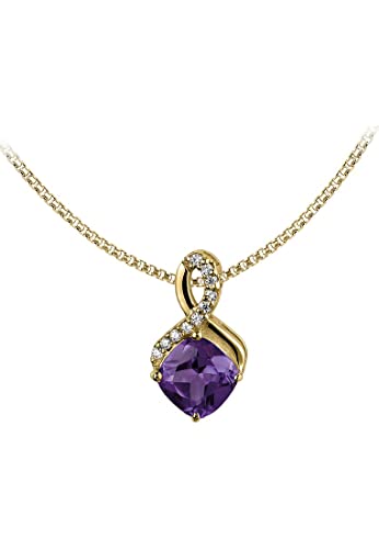 JACQUES LEMANS Kette Sterlingsilber vergoldet mit Amethyst von JACQUES LEMANS